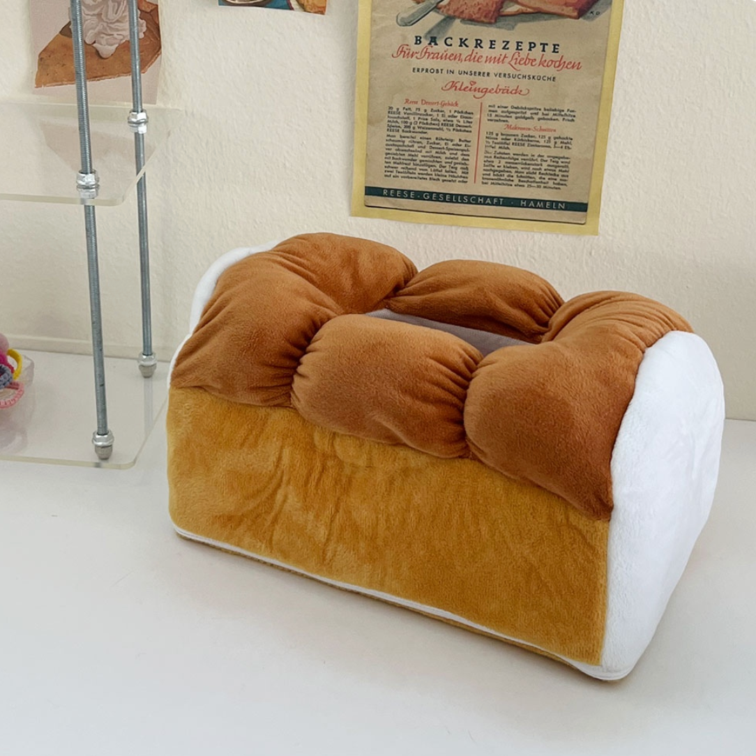 Cute Soft Plush Bread Tissue box Holder