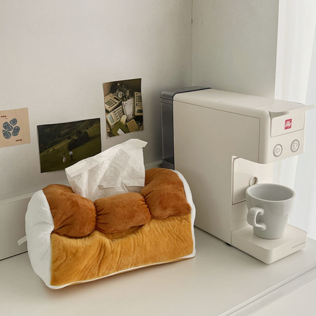 Cute Soft Plush Bread Tissue box Holder