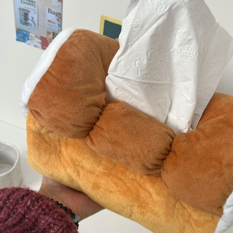 Cute Soft Plush Bread Tissue box Holder