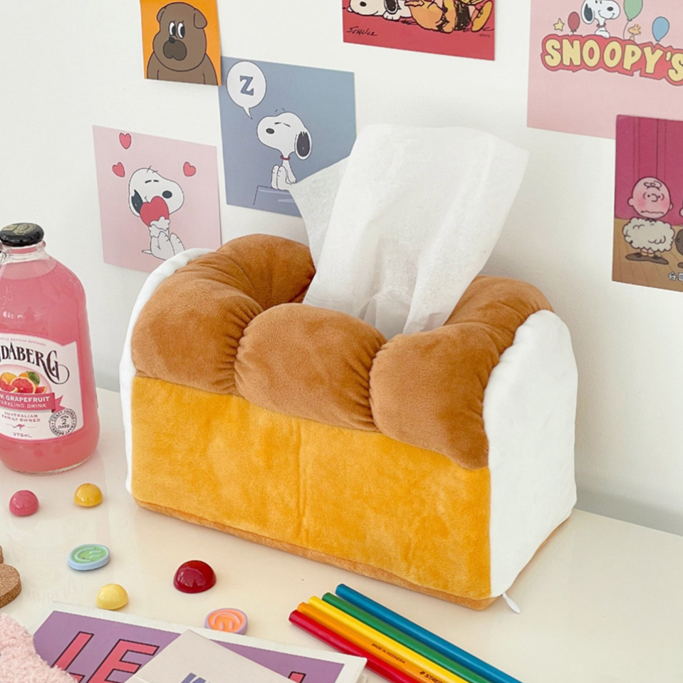 Cute Soft Plush Bread Tissue box Holder