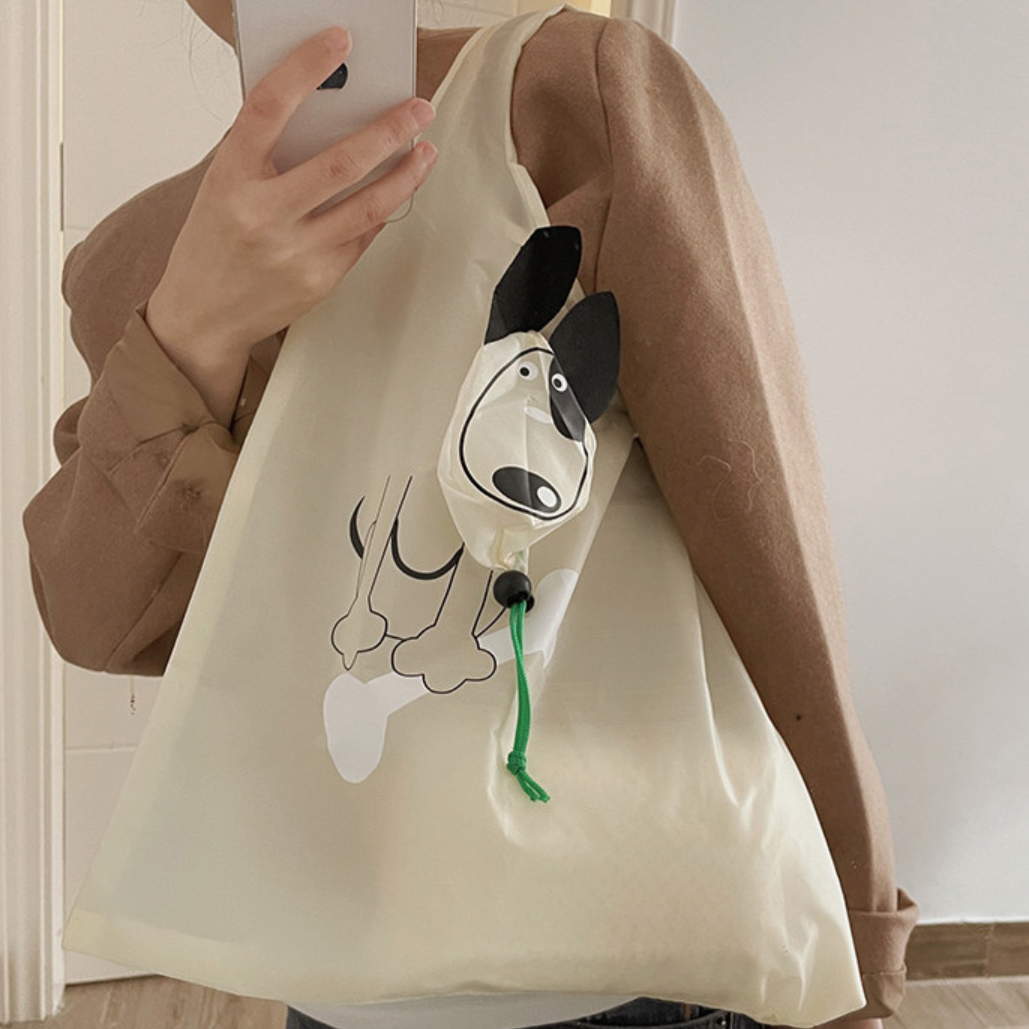 Cute Dog Reusable Grocery Shopping Bag