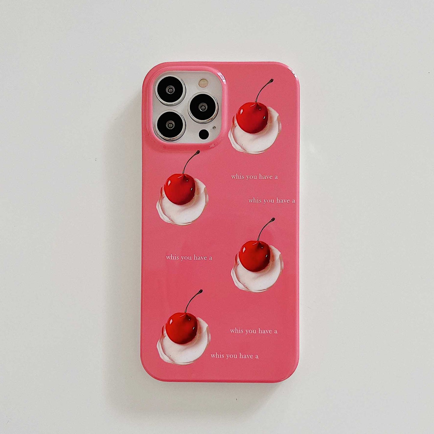 Lovely Barbiecore Pink Cream Cherry iPhone Case