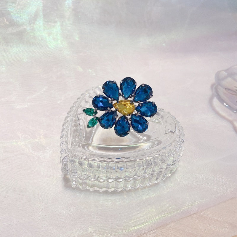 K-stryle Candy Color Y2k Flower Ring Earrings