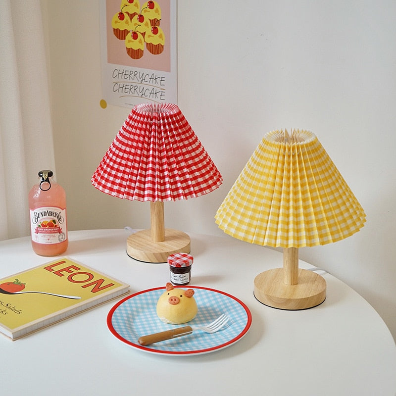 Simplicity Pleated Skirt Lampshade LED Table Lamp
