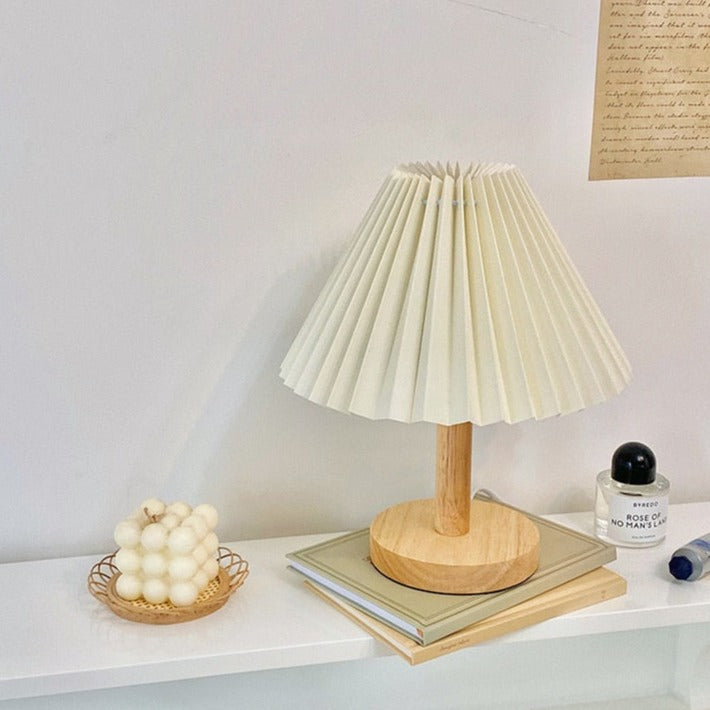 Simplicity Pleated Skirt Lampshade LED Table Lamp