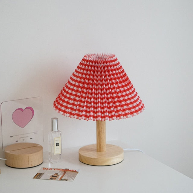 Simplicity Pleated Skirt Lampshade LED Table Lamp