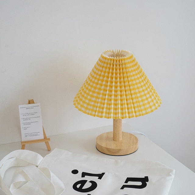Simplicity Pleated Skirt Lampshade LED Table Lamp