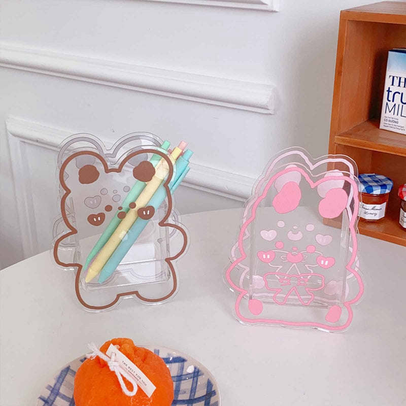 Kawaii Transparent Acrylic Pen Holder