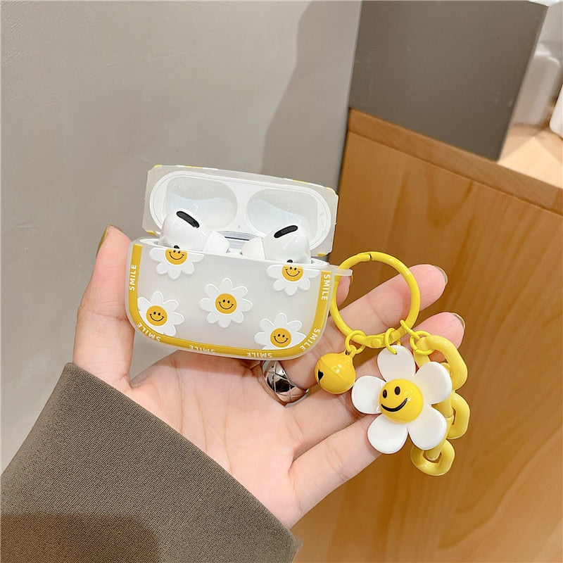 Smiley Daisy Flower Airpods 1 2 Pro Case
