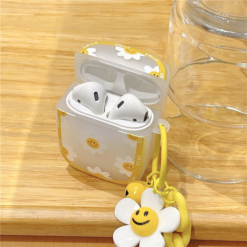 Smiley Daisy Flower Airpods 1 2 Pro Case