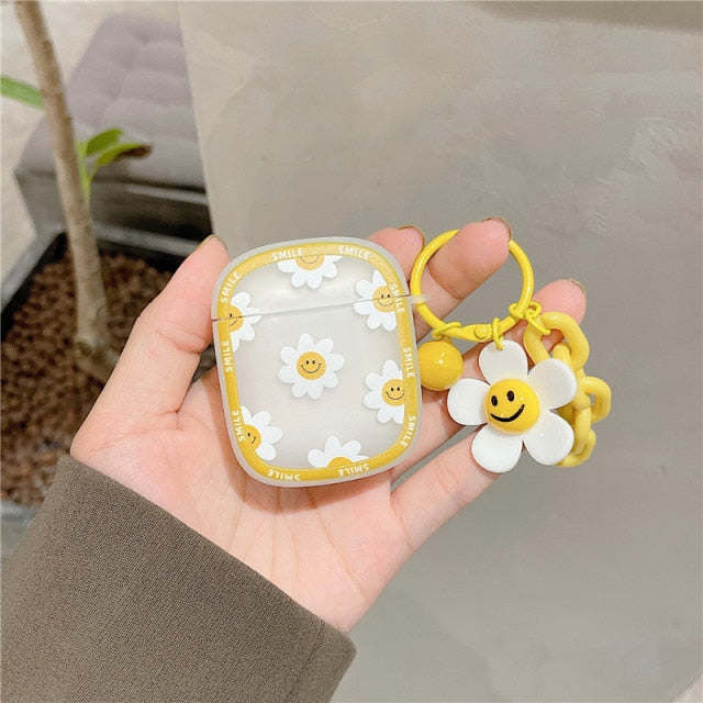 Smiley Daisy Flower Airpods 1 2 Pro Case