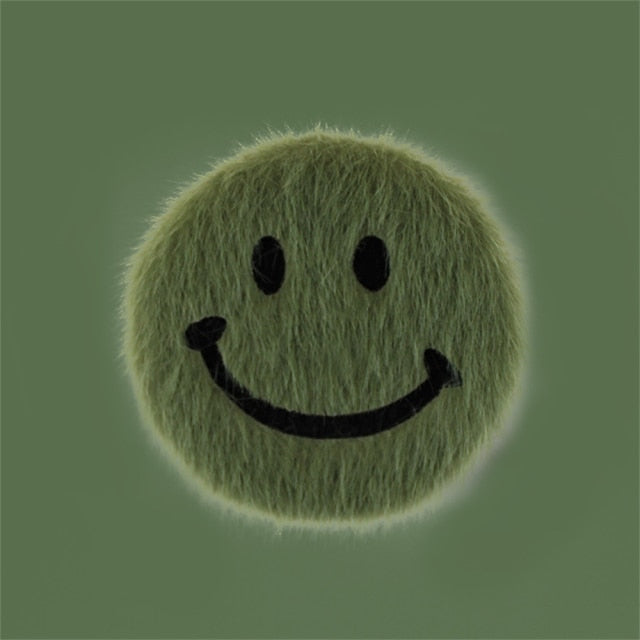 Fluffy Smiley Face Phone Grip