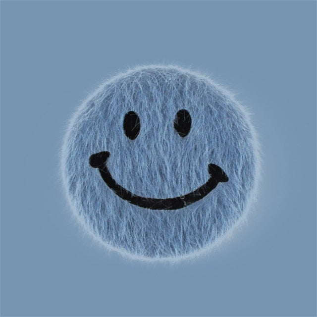 Fluffy Smiley Face Phone Grip