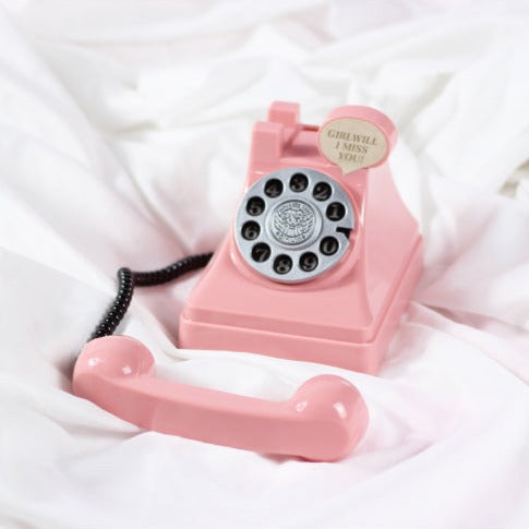 Retro Pink Telephone Piggy Coin Bank
