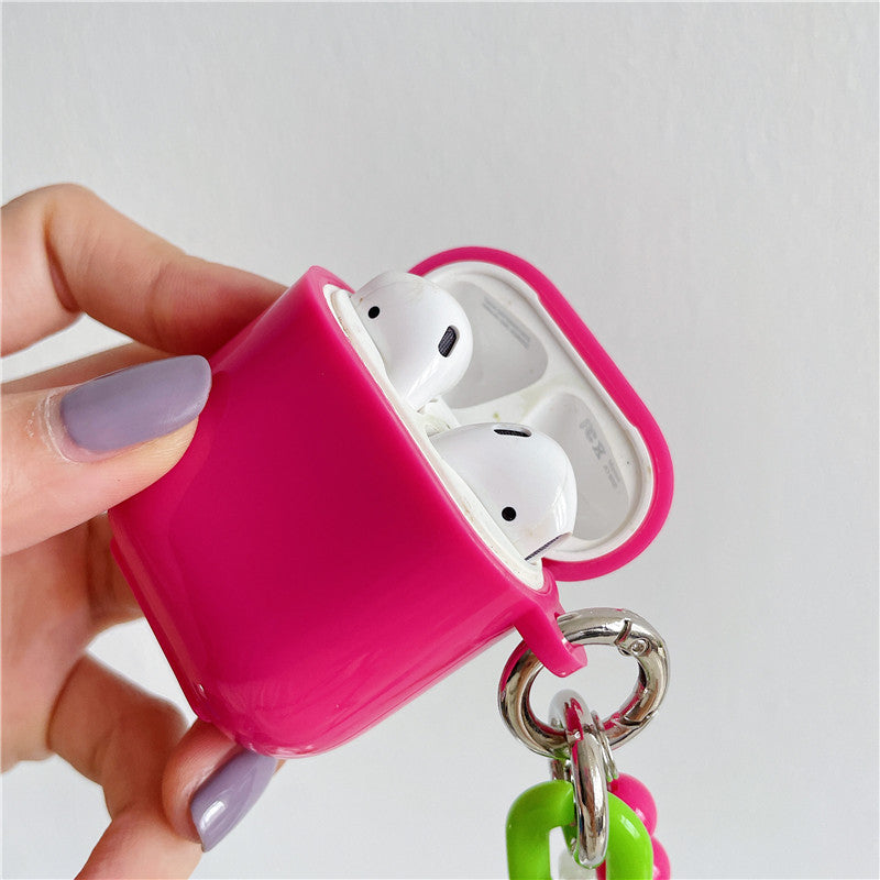 Lovely Magenta Crossbody Chain AirPods Case