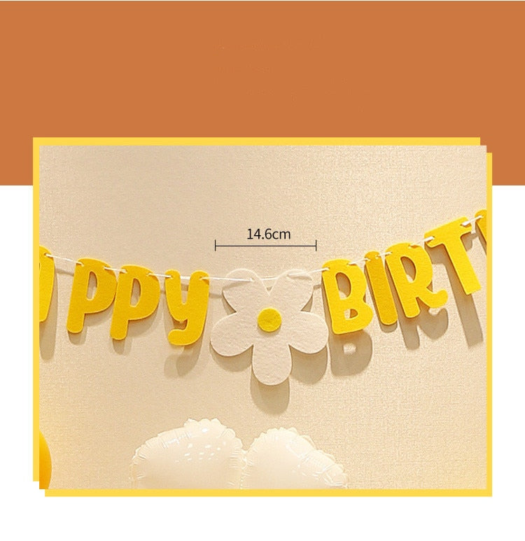 Happy Daisy Birthday Banner