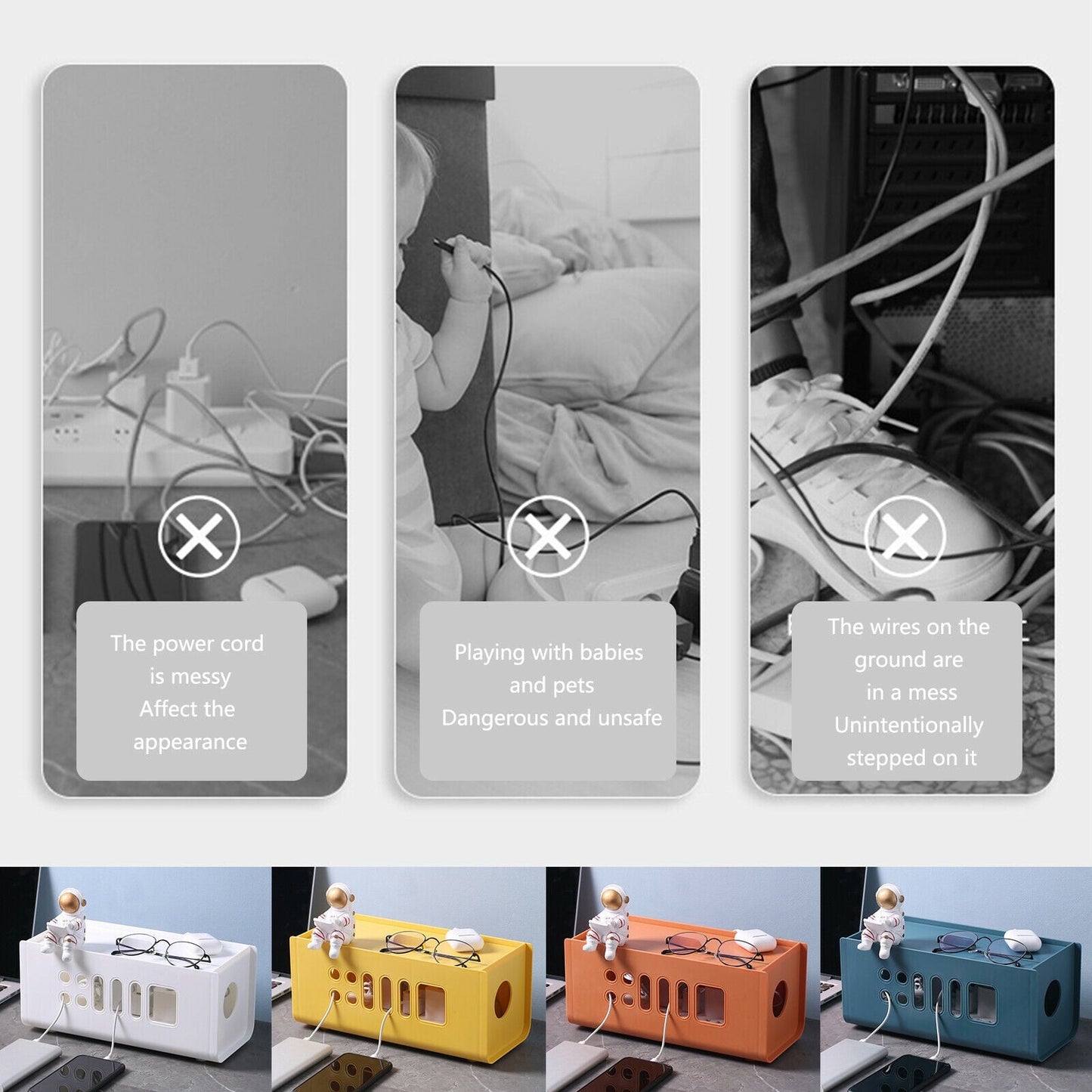 Simple Color Cable Storage Box