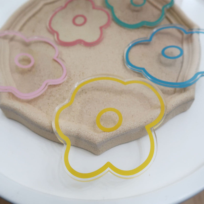 Acrylic Transparent Flower Coaster