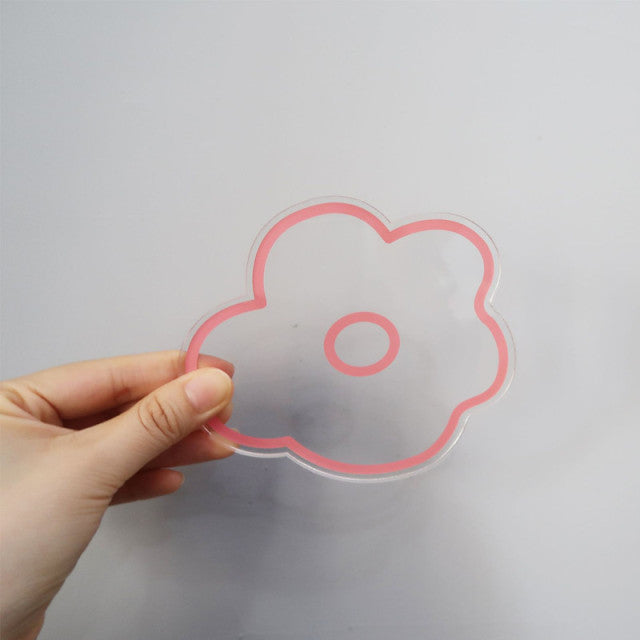 Acrylic Transparent Flower Coaster