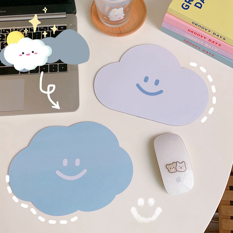Cute Smiley Cloud Mouse Pad