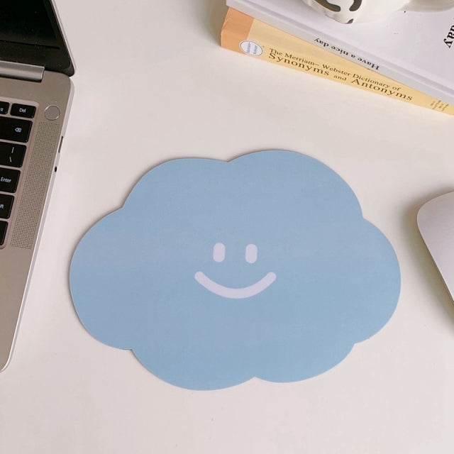 Cute Smiley Cloud Mouse Pad