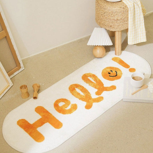 Hello Smiley Soft Long Carpet Rug