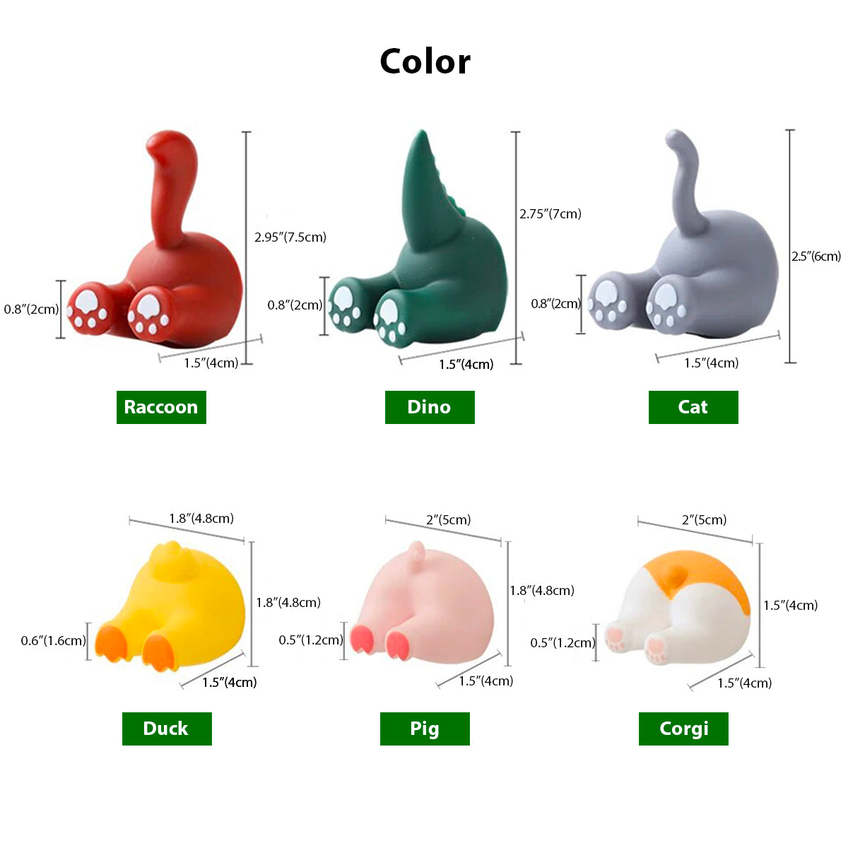 Cute animal Tail Toothbrush Holder