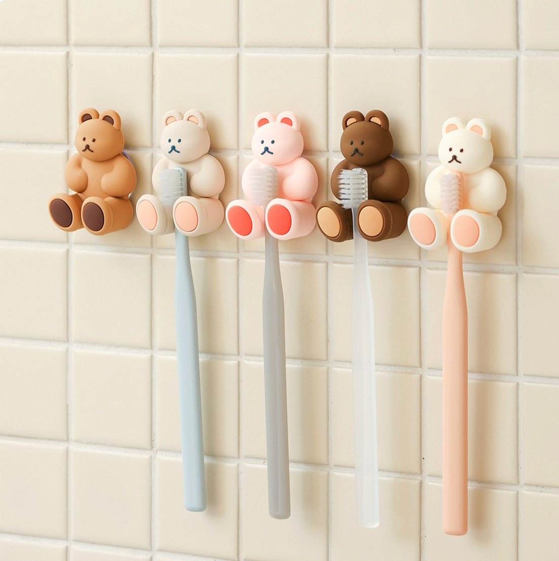 Cute Bear Toothbrush Holder