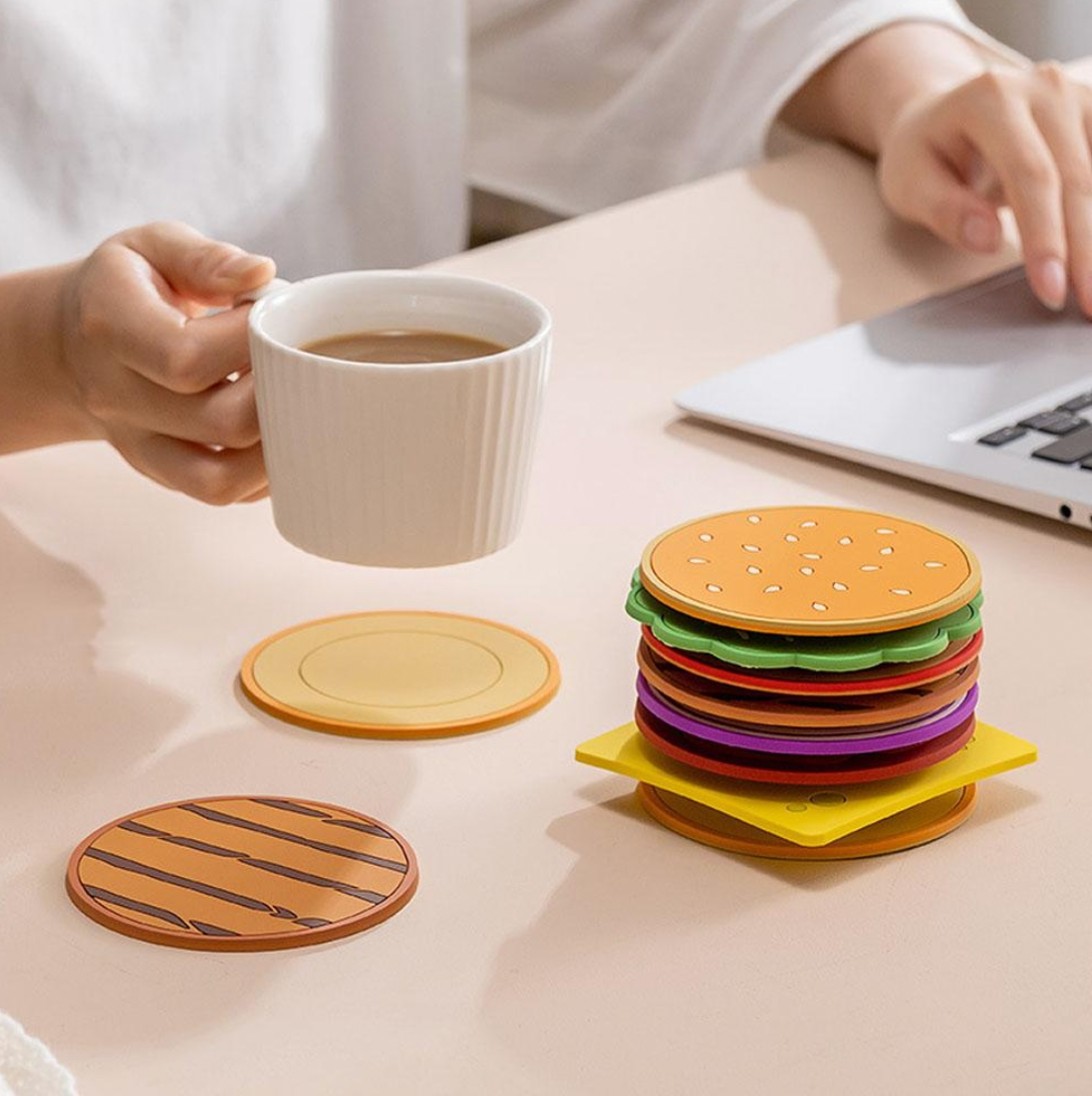 Cute Yummy Cheeseburger Coaster