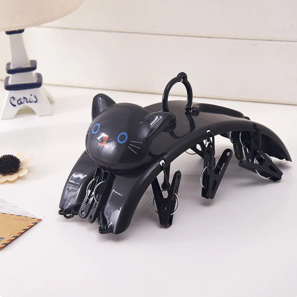 Cute Cat Drying Hanger Clothespin