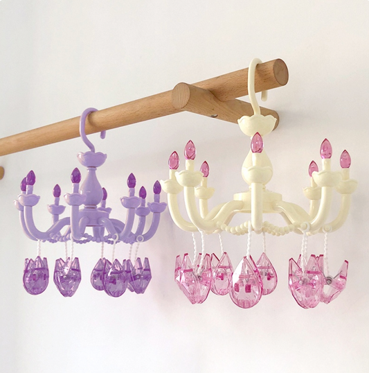 Retro Chandelier Clothespin Rack