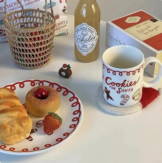 Cookies for Santa Dessert Plate Mug