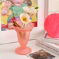 Retro Pastel Floral Cold Goblet Cup