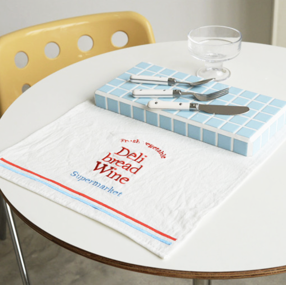 Retro Supermarket Letter Cloth Napkin