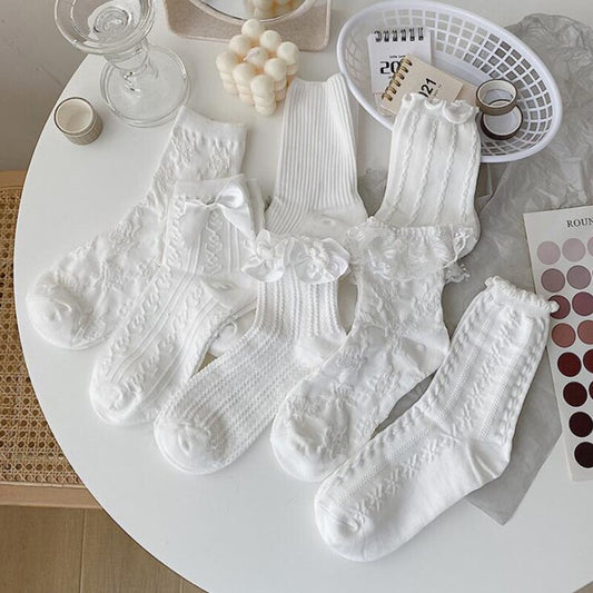 Lovely White Lace Socks