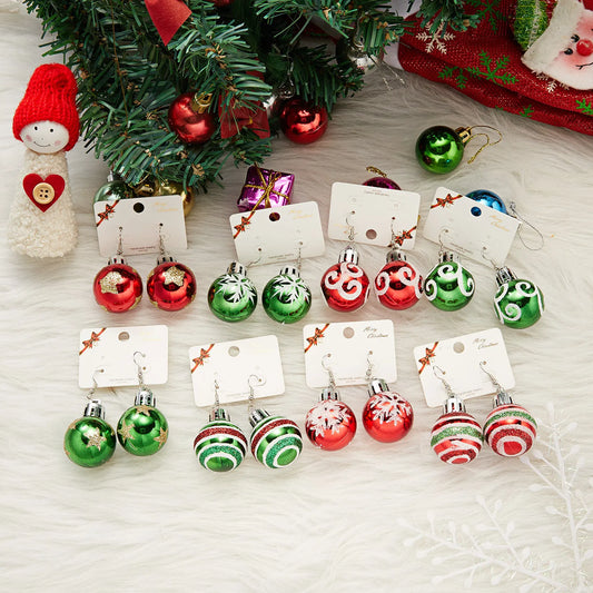 Happy Christmas Ornament Earrings