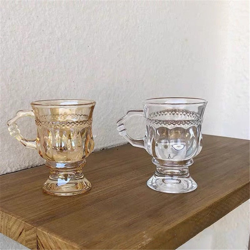 Retro Goblet Handle Glass Cup