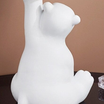 Cute Bear Sculpture Storage Decor Tray