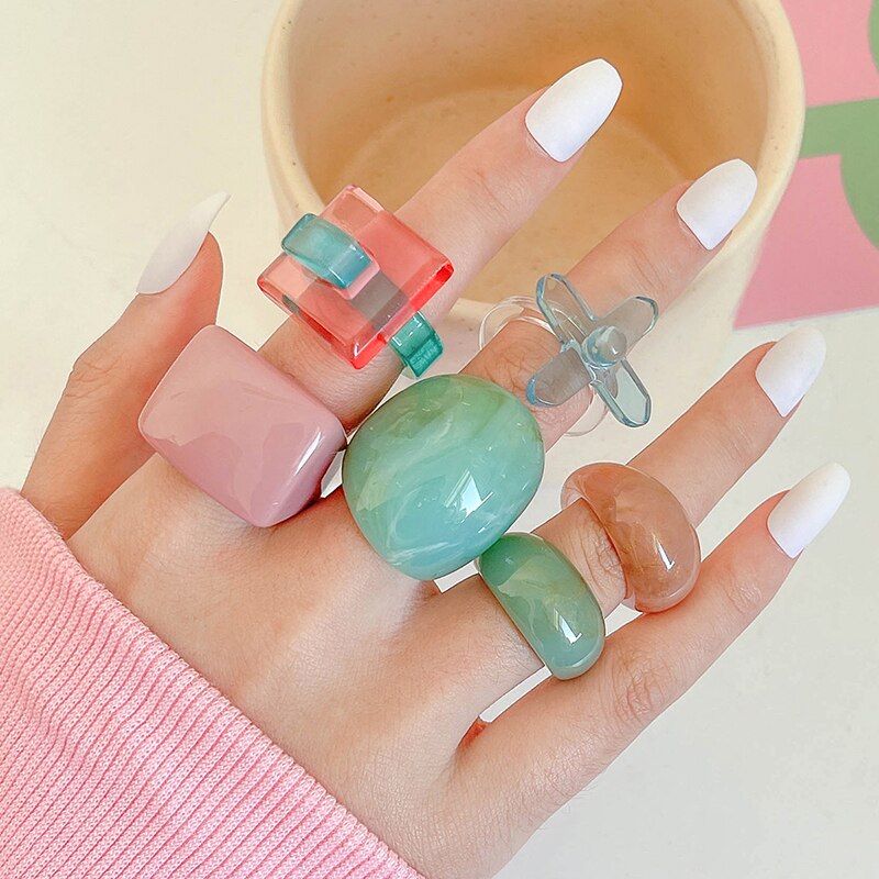 Lovely Groovy style Rings Set