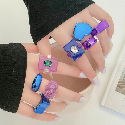 Lovely Groovy style Rings Set