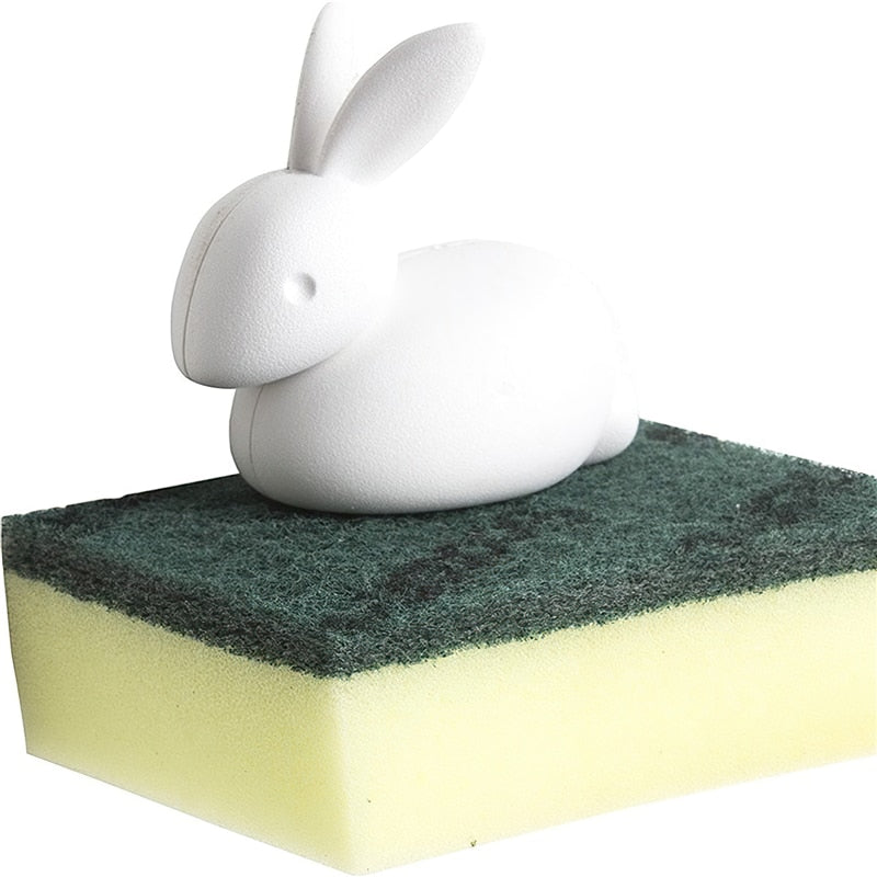 White Bunny Sponge Holder