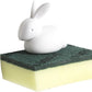 White Bunny Sponge Holder