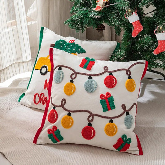 Happy Christmas Decoration Cushion Cover