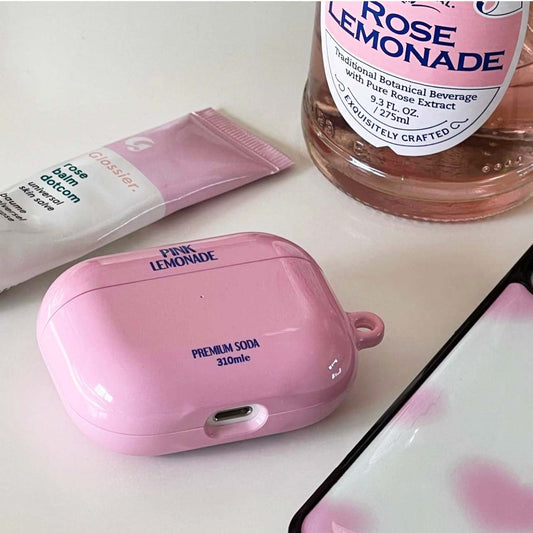 Adorable Pink Lemonade AirPods Case