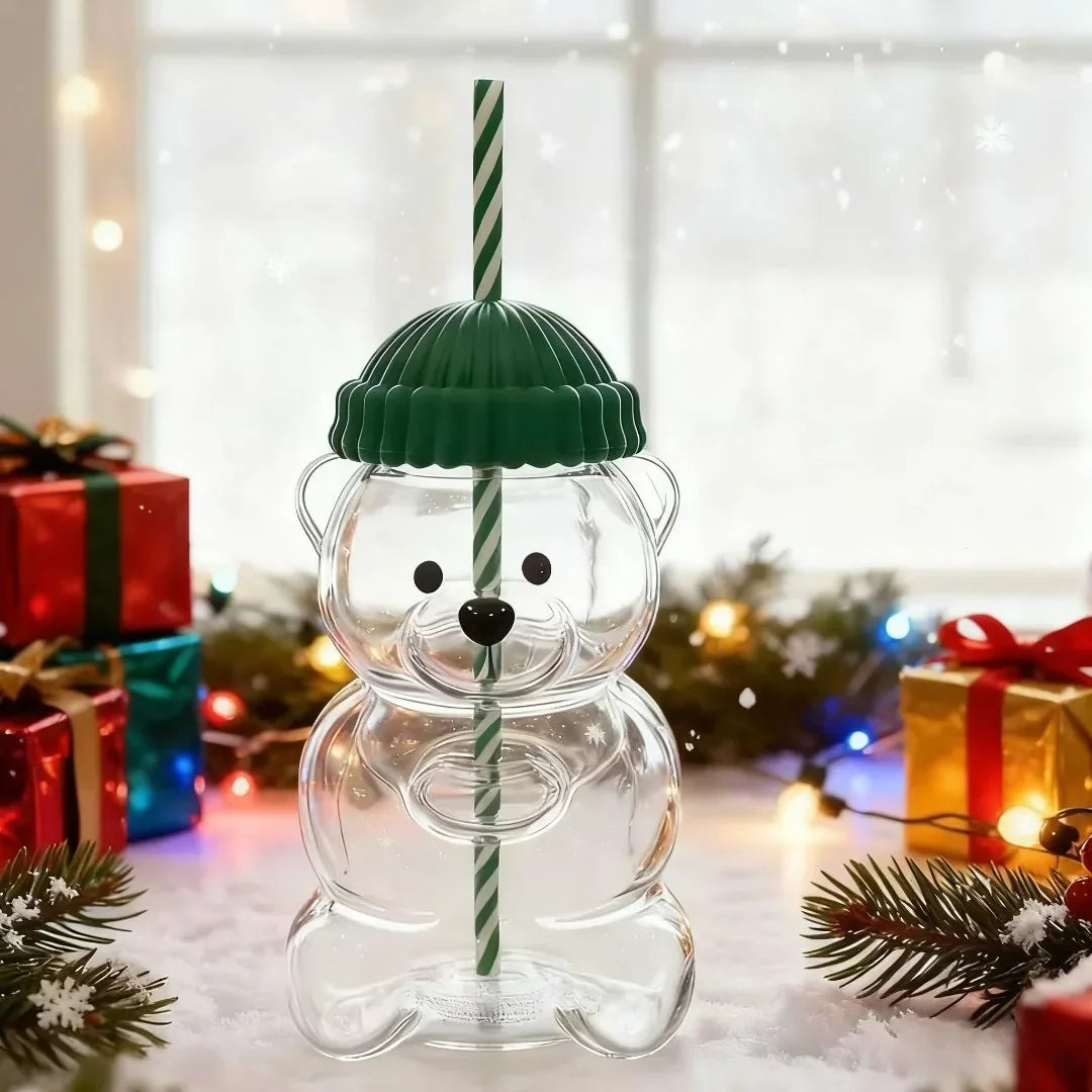 Cute Little Bear Glass Cup
