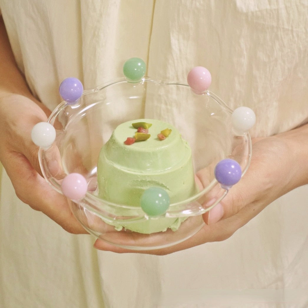 Cute Ball Crown Glass Bowl