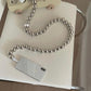 Beautiful Silver Beaded iPhone Charger Cable