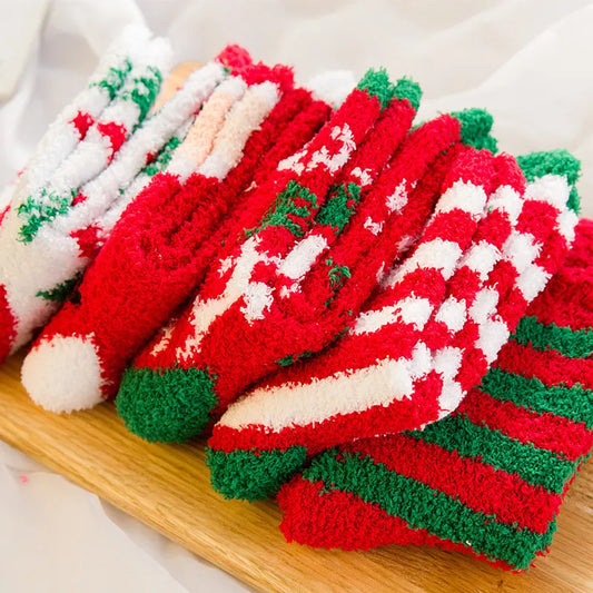 Happy Christmas Fuzzy Socks