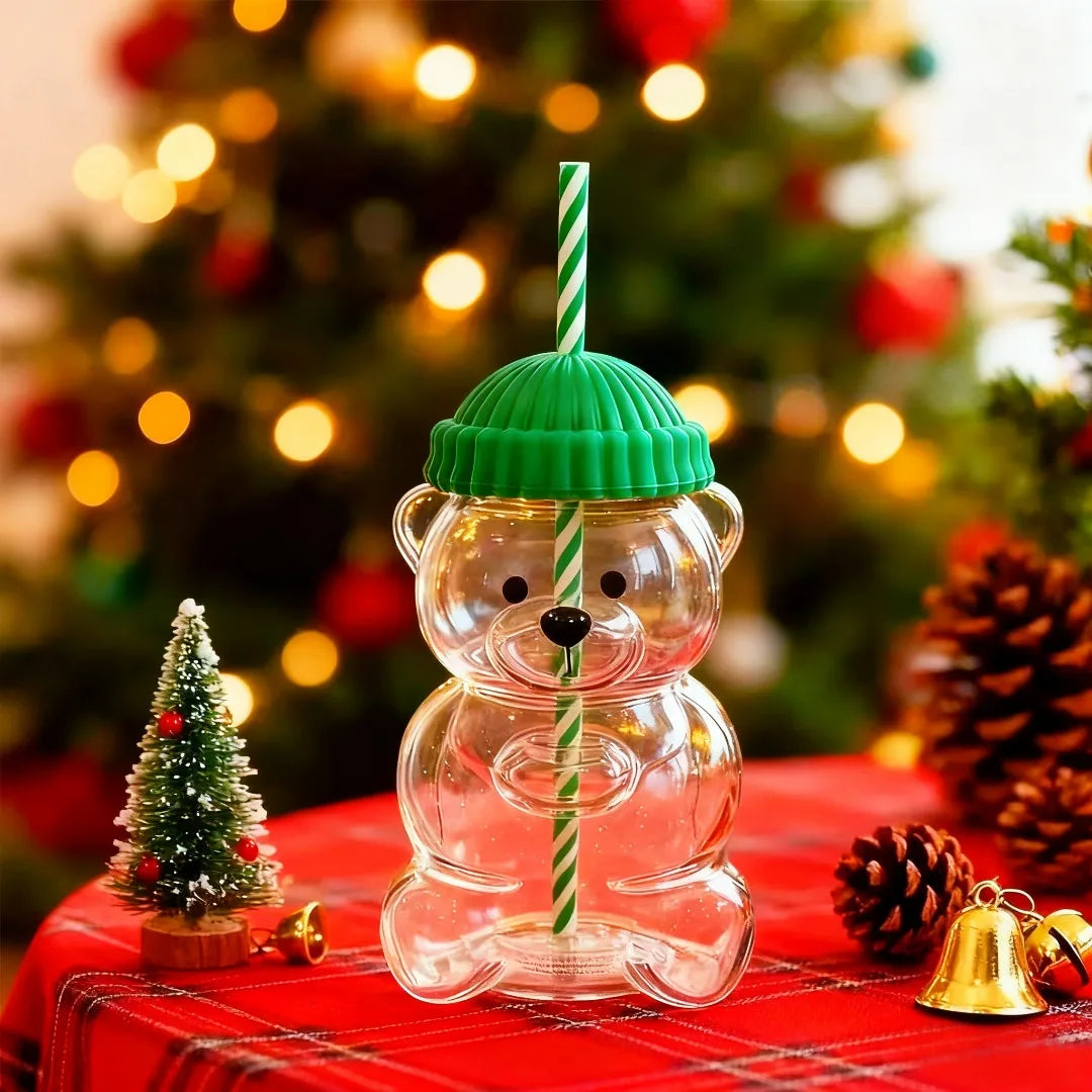 Cute Little Bear Glass Cup