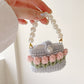 Knitted Tulip Flower Pearl Chain AirPods Case